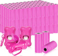 Teling 3000 Count Dog Poop Bags Pet Waste Bags for Poop with 3 Dispensers for Home, Outdoor, Puppy Walking, and Travel, 12 x 8.6 Inch(Hot Pink)