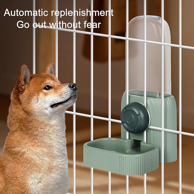 Hanging Cage Automatic Small Pet Food Bowl Water Bottle Dispenser, Automatic Pet Water Dispenser, Multipurpose Large Capacity Spill Proof Hanging Cage Dog Water Feeder