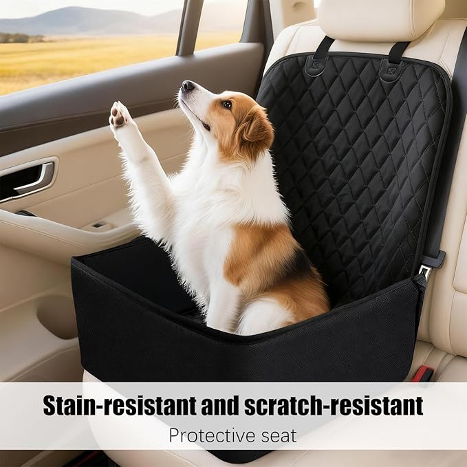 Pet Car Seat Extender - Waterproof Dog Backseat Cover Cushion Protector, Comfortable Travel Bed Barrier, Carrier Mat for SUV Vehicle | Large Dog Seats for Cat Puppy Safety Road Trips