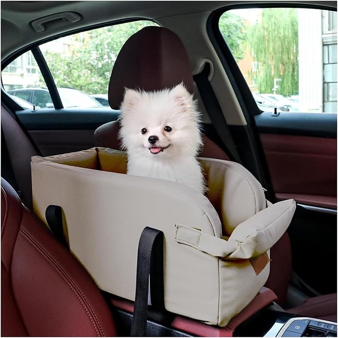 Dog Car Seat Dog Car Seat Centre Console Dog Booster Dog Car Seat Small Dog Cat Booster Seat for Dogs Cats Pets Up to 22lbs