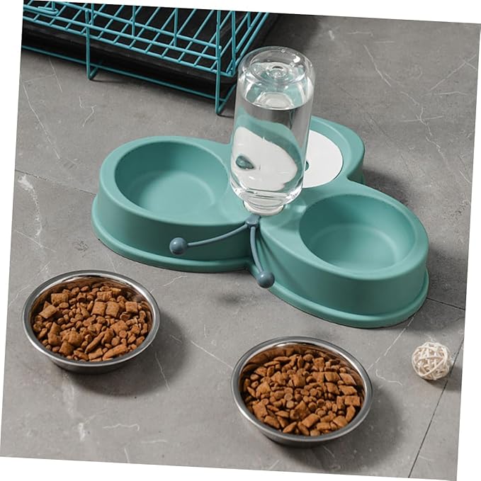 ERINGOGO Automatic PET Waterer and Feeder for Dogs and Cats Multi-Function Dual Bowls Convenient Water Dispenser Non-Slip Base for Home Use