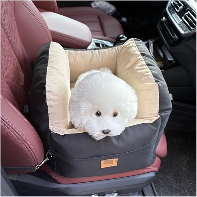 Portable Small Dog Car Seat Dog Bag Washable Soft Cotton Filling Travel Pet Cat nest Home Dog Kennel Pet Backpack(D)