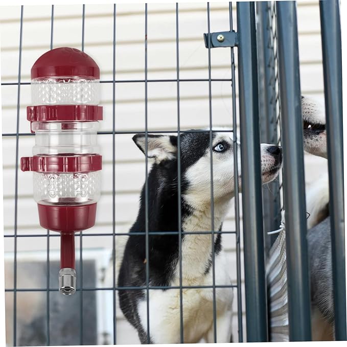 Happyyami Cat and Dog Water Bottle Feeder Compact Pet Cage Accessory Easy to Install