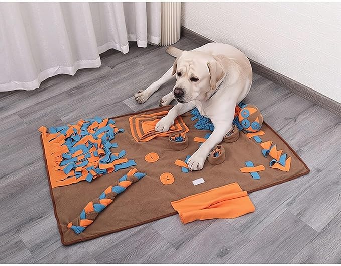 Snuffle Mat for Dogs, Dog Snuffle Mat, Dog Stimulation Toys, Large Snuffle Mats for All Breeds,43"x28.3",Sniff Mat for Cats, Feeding Mats,Digging Toys for Dogs, Puppy Foraging Mat (Green)