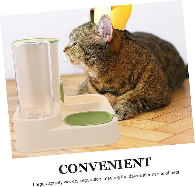 Automatic Pet Water Feeder Food Dispenser for Dogs and Cats Detachable Design Dry Wet Food Separation Easy to Suitable for Animals Capacity Water Bowl