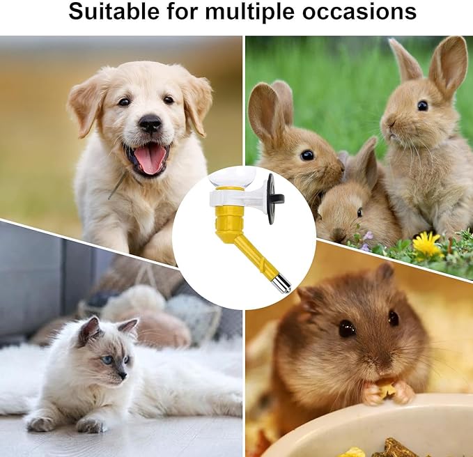 Pet Water Dispenser Nozzle - Portable Anti-Leaking Water Dispenser,Multifunctional No-Drip Fountain Reusable Automatic Dogs Feeder Nozzle for Dogs