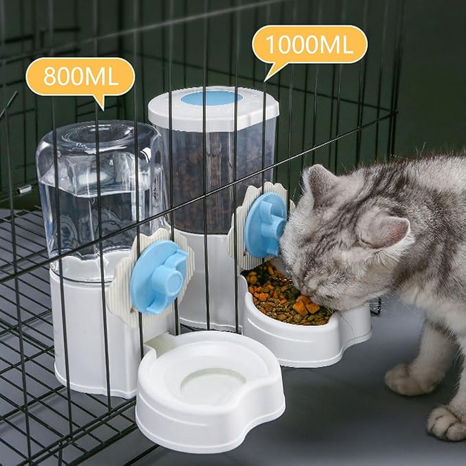 Automatic Pet Water Dispenser Food Feeder Leakproof Waterer Bowl with Easy Installation Screw Designs for Cage Use Pet Water Bowl