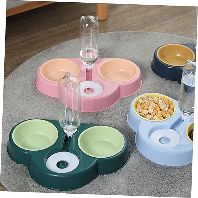 Multi-Function Pet Food Feeder and Water Dispenser Automatic Cat Dog Bowl Dual Food and Water Capacity Design for Home and Pet Store Use