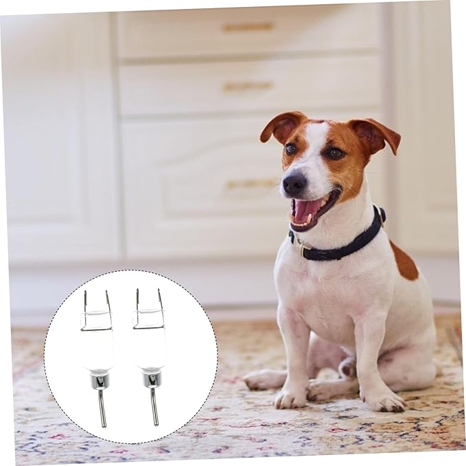 2pcs Hanging Water Dispenser for Dogs Automatic Pet Drinking Tool Leakproof Water Holder Easy to Clean Transparent Design for Convenient Hydration