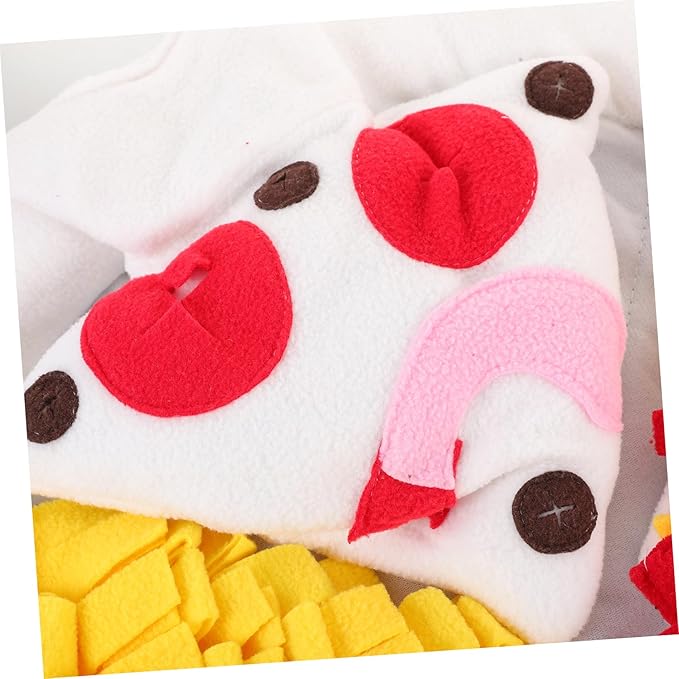 Luxshiny Pizza Shape Dog Snuffle Mat Slow Feeder Pet Smell Pad for Stress Relief and Intelligence Training Material Interactive Nose Work for Dogs and Cats