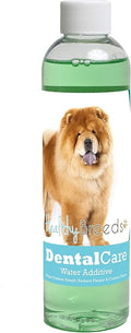 Healthy Breeds Dog Dental Care Water Additive for Chow Chow - Helps Freshen Breath, Reduce Plaque & Control Tartar - Mint Flavor - 8 oz