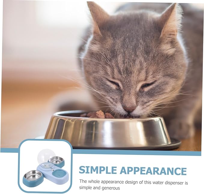 Automatic Pet Water Dispenser Bowl Compact and Practical Water Feeder for Cats and Dogs Capacity for Home Use Blue Abs Design