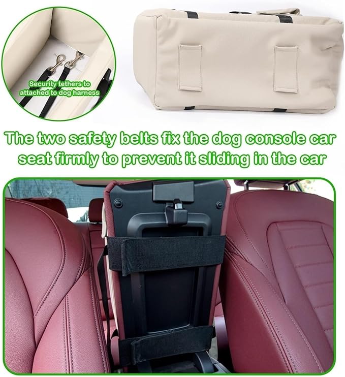 Dog Car Seat Dog Car Seat Centre Console Dog Booster Dog Car Seat Small Dog Cat Booster Seat for Dogs Cats Pets Up to 22lbs