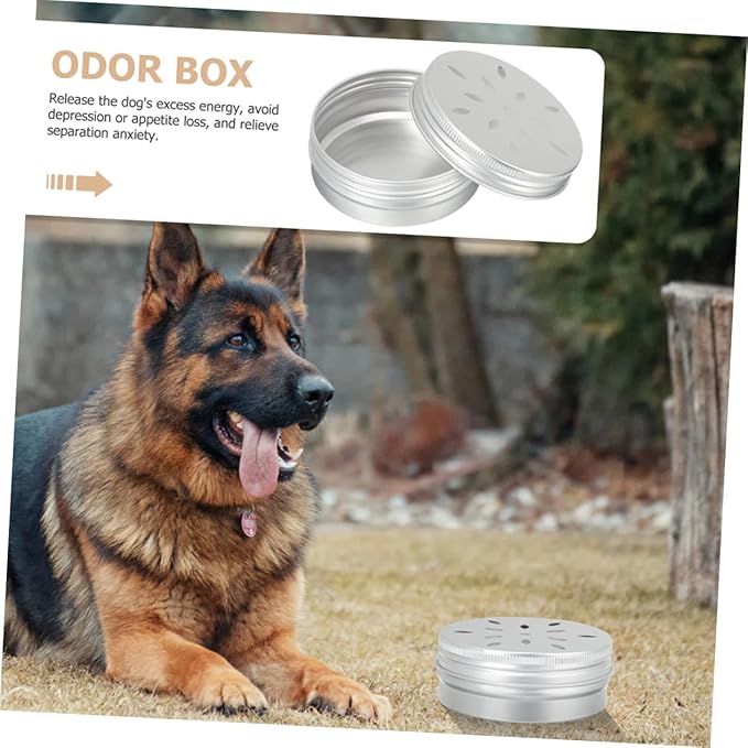 Happyyami 60ML Dog Scent Training Case Aluminum Sniffle Box for Dog Nose Training Work Scent Detection Kit