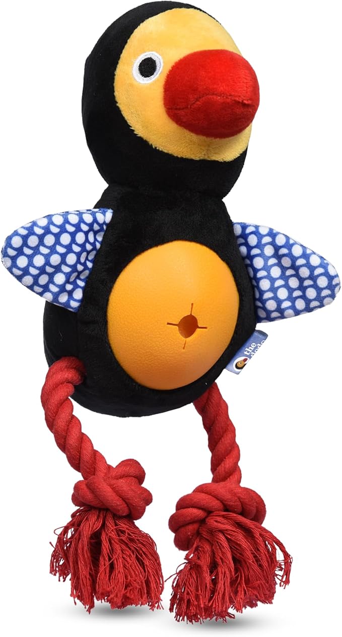 The Dodo Treat Dispensing Toy for Dogs with Rope Legs for Chewing, Treat Hide Enrichment Toy and Dispenser