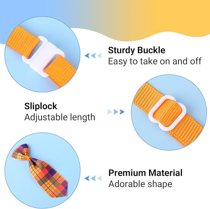 Segarty Small Dog Ties, 80 PCS Adjustable Assorted Pattern Pet Bow Ties for Small Dogs Bows Cats Grooming Bowties Puppy Neckties Festival Party Valentine Photography Holiday Costumes Birthday Gift