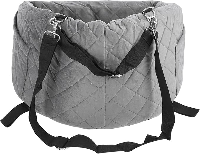 Zerone Dog Car Seat Safety Belt Storage Bag Comfortable MaterialDog Car Seat with Washable Detachable and Washable for Small Medium Dogs, Pets (Gray)