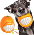 Large Size Orange Squeaky Dog Toy for Medium/Large Dogs Breed Aggressive Chewers Durable Bouncy Squeak Ball Christmas & New Year Gift