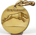 Vintage Pure Copper Pet ID Tag, Personalized Three-Dimensional Relief Dog Pattern, Lettering on Front and Back, Custom Greyhound (B35)