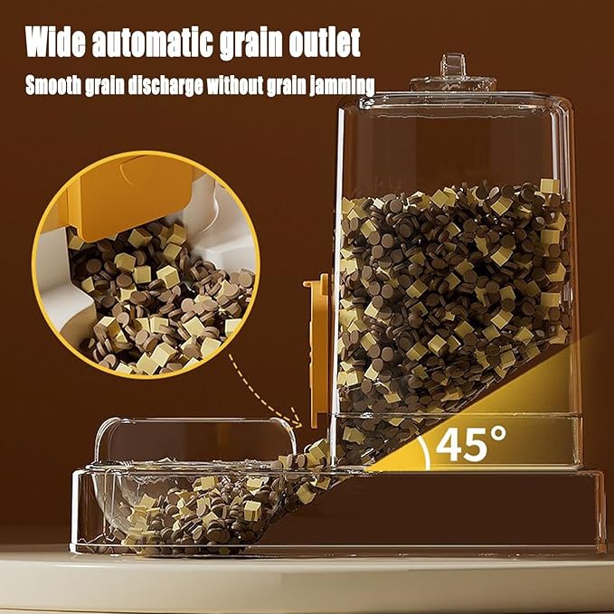 Automatic Dog Feeder – Food Dispenser | 2-in-1 Automatic Pet Food & Water Dispenser Set with Large Capacity Container Bowl, Ideal Feeding Solution for Puppy, Kitten & Small Medium Pets