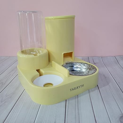 TAILRYTH Pet dishes Pet Dishes for Dogs and Cats – Automatic Feeding & Watering System with Large Capacity and Easy Cleaning