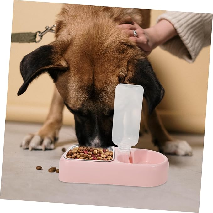 Toyvian Double Pet Water Feeding Bowl Automatic Pet Water Feeder for Cats and Dogs Creative Smooth Design Convenient and Practical Dispenser for Home and Shops