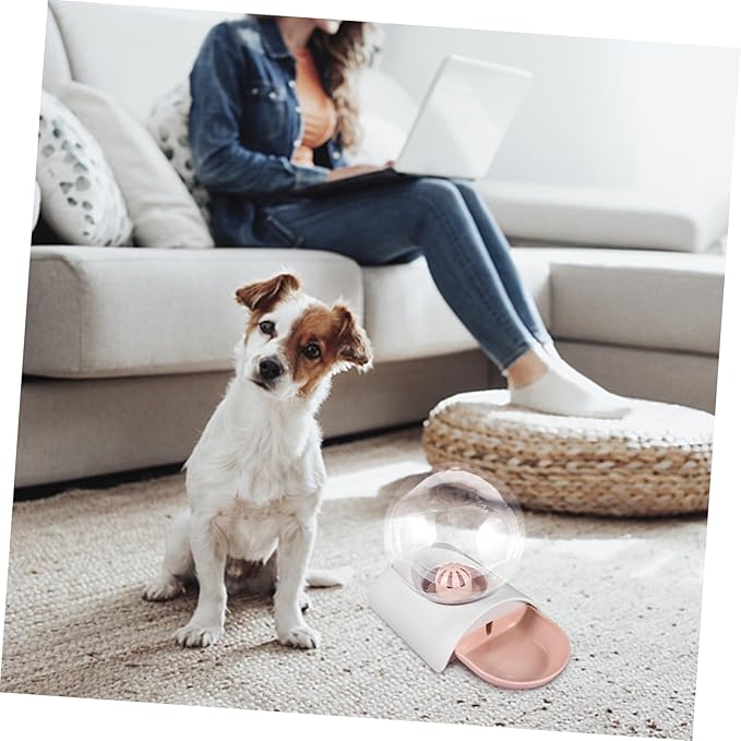 BESPORTBLE Dog Cat Automatic Waterer Practical Pet Water Holder Large Bowl Bubble Water Fountain Pet Supplies for Home