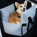 Pets Travel Carrier Bed,Puppy Car Bed with Safety Leash,Detachable Washable Dog Booster Car Seat Under 22 lbs,Easy Installation,B