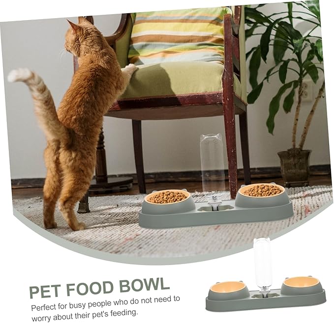 Happyyami Dog Automatic Water Dispenser Dog Food Container Pet Food Dispenser Bowl Random Style