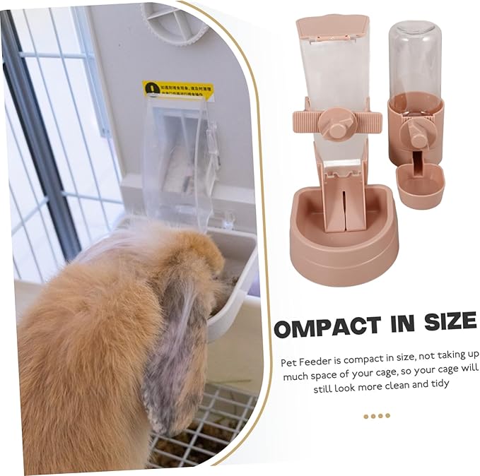 balacoo 1set Automatic Pet Feeder and Water Dispenser for Dogs and Cats Wall-Mounted Design Safe Material Easy Observation of Food and Water Levels for Pets