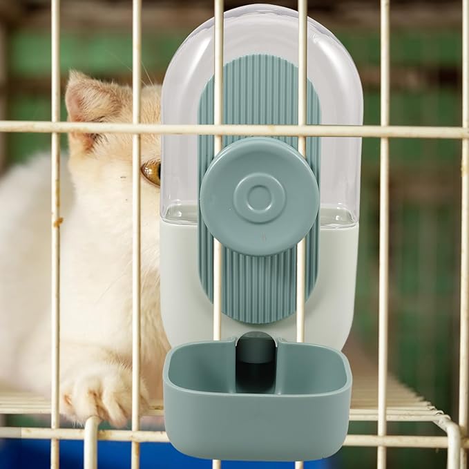 MERRYHAPY Hanging Pet Water Dispenser for Dogs Stable Clean Drinking Automatic Water Feeder with Body for Easy Monitoring for Crates Cages Design