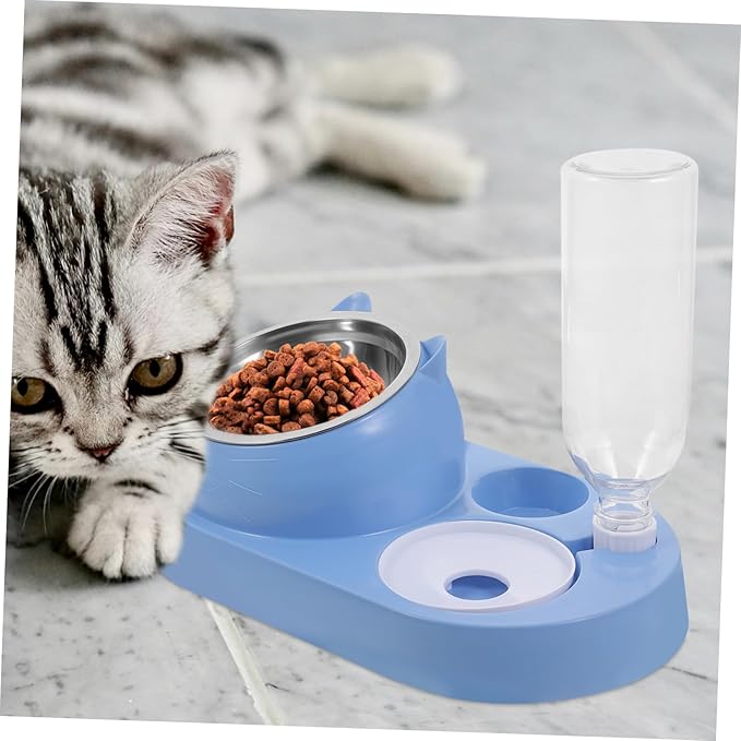 Automatic PET Feeder and Water Dispenser Set for Dogs and Cats Detachable Dual Bowls for Food and Water Suitable for Puppies and Small Pets Easy to Clean