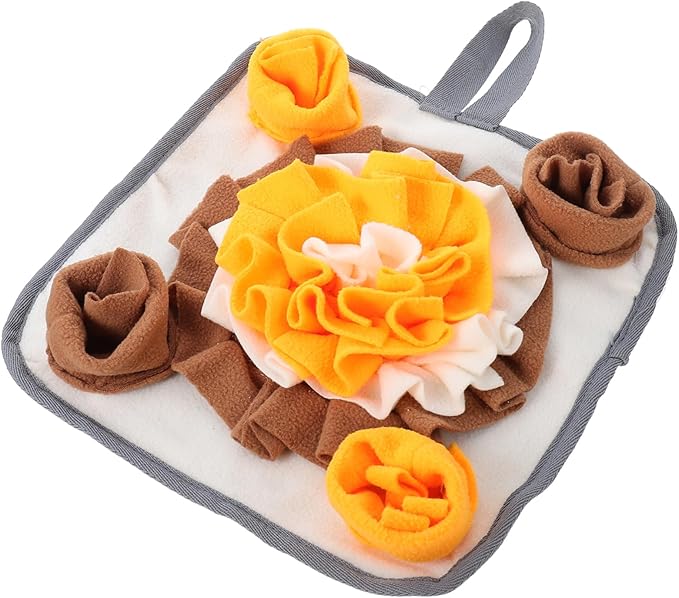 VICASKY Little Pet Snuffle Mat for Rabbits and Small Animals Interactive Nose Work Feeding Mat with Non Slip Base Durable and Machine Washable Stimulates Foraging Instincts