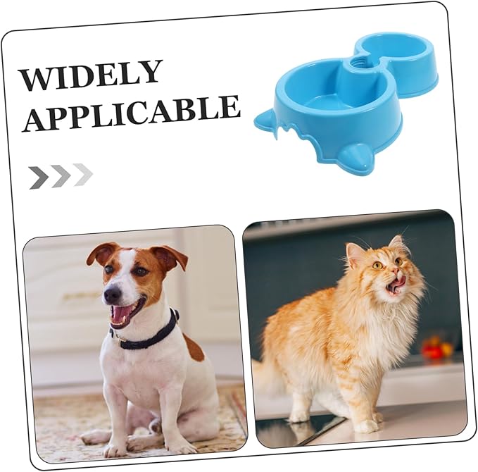 Dog Water Dispenser with Dual Bowls Automatic Pet Feeder for Dogs Cats Self Watering System with Material Compatible with Water Bottles for Puppies and Kittens