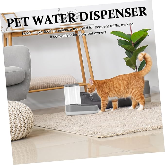 YARNOW Automatic Cat Feeder and Water Dispenser for Small to Medium Pets Portion Control Capacity Food Bowl Quiet for Dogs and Cats