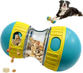 Interactive Dog Treat Dispensing Toy, Adjustable Puzzle Feeder Ball for Slow Feeding & Mental Stimulation, Rolling Enrichment Toy to Keep Dogs Busy Indoors (Blue)