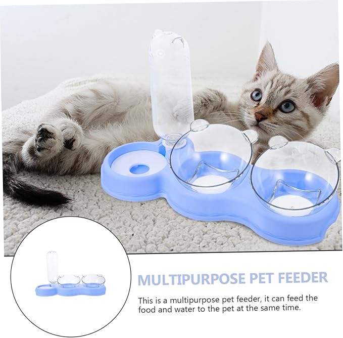 Detachable Pet Feeder with Non Slip Base Double Design Dog and Cat Bowl for Food and Water Sturdy and Use