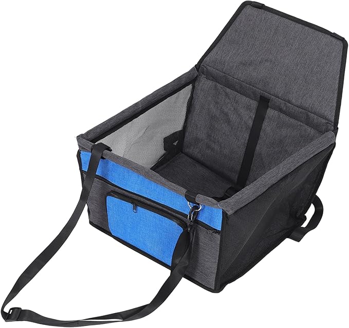 Portable Pet Car Seat with Safety Rope Breathable Cats Cozy Travel Seat for Comfortable Rides Easy to Stylish Deep
