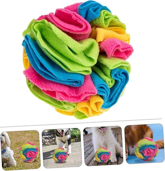 BESPORTBLE Pet Dog Sniff Ball Toy Natural Snuffle Ball Dog Training and Chewing Toy
