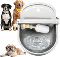 Automatic Animal Drinking Water Bowl with Float Valve | Stainless Steel Drinking Water Bowl for Horse,Goat,Pig,Dog. (with Drainage Hole)