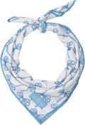 Lucy & Co. Bowwow Wow! Bandana -Designer Puppy Accessory. 100% Polyester. Soft, Stylish and Appropriate for Any Occasion. Machine Washable (Blue Bows)