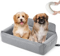Dog Car Seat for Large Medium Dog,Washable Dog Booster Seat for Medium Large Dogs,Multi-Functional Dog Booster Seat with Thick Cushion, Safety Leashes Dog Sofa Cushion & Travel Dog Bed (Grey, 90cm)