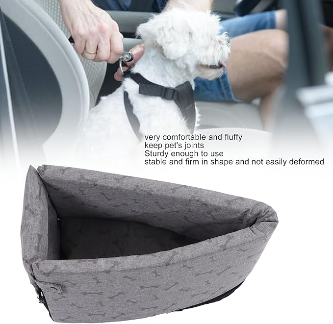 Small Dog Car Seat, Soft Washable Pet Car Seat, Puppy Portable Pet Car Seat for Small Pets, Dog Cat Seat with Safety Tethers, Travel Bed for Dogs Cats