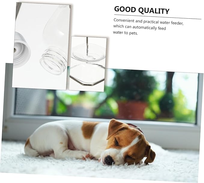 GANAZONO 2pcs Pet Water Dispenser Hanging Automatic Feeder for Cats Dogs Animals Capacity Lightweight Portable Design Level Observation