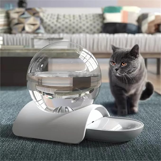 Compatible for 2.8L Ball Shaped Bowl Pet Cat Dog Automatic Water Dispenser Drinking Fountain Bowl Auto Feeder(Pink)