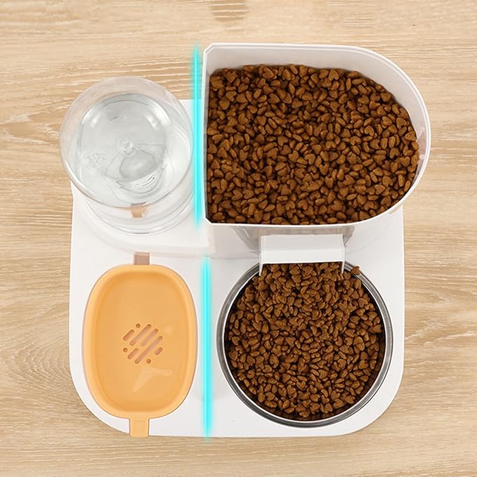 Anti-Slip Base Pet Dog Bowls Automatic Water Dispenser Food Feeding Water Bowl for Feeding Puppies Indoor Dish Feeder for Cats for Dogs for Cats Wet Two Bowls