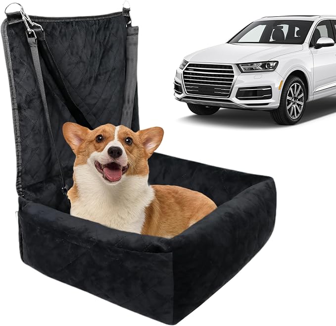 Dog Car Seat, Effortless Cleaning, 61x51x51cm, Puppy Travel Carrier, Automotive Pet Booster, Vehicle SUV Truck Seat, for Road Trip Outdoor Daily Commuting