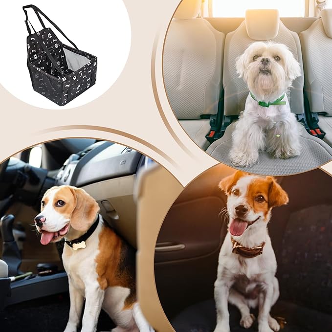 Dog Car Seat - Portable Pet Bag for Cats | Waterproof and Scratch-Proof Dog Car Seat | Pet Booster for Camping Road Trip City Driving Daily Commute Beach Park Family Trips Summer Outdoor Adventure