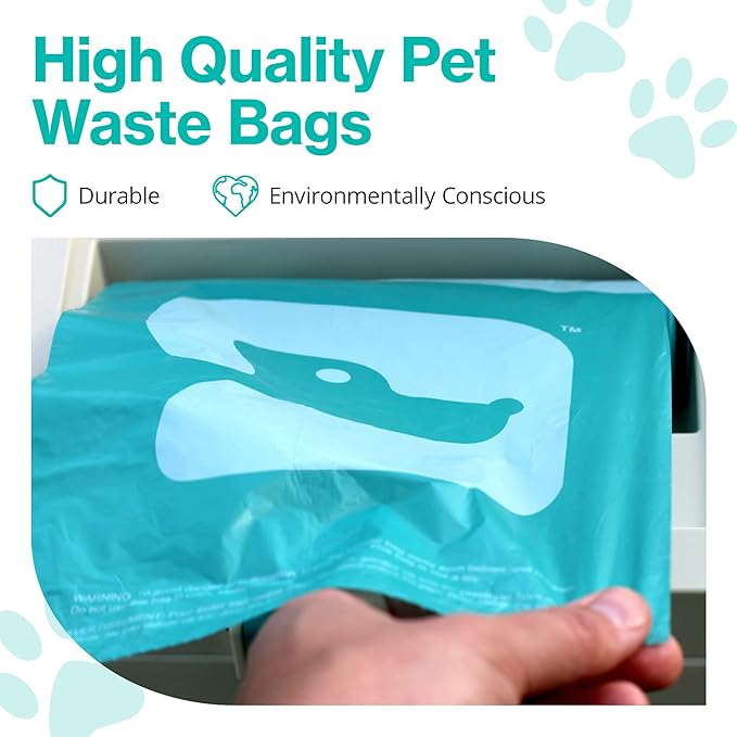PawPail Scented Poop Bags For Dogs - 1 Roll of 200 Standard Size Dog Waste Bags - Mild Floral Scent - Leakproof & Durable - For Pet Waste Station