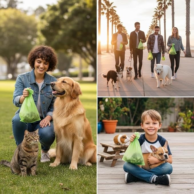Disposable Dog Poop Bags Rolls - Smell-Proof Scented, Thickened Leak-Proof, Sturdy Durable, 510 Bags per Pack, Dog Pet Supplies